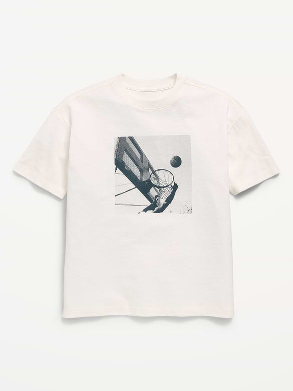 Oversized Short-Sleeve Graphic T-Shirt for Boys