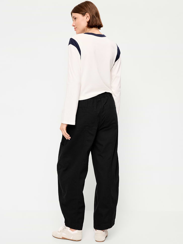 Image number 3 showing, Mid-Rise Pull-On Utility Pants