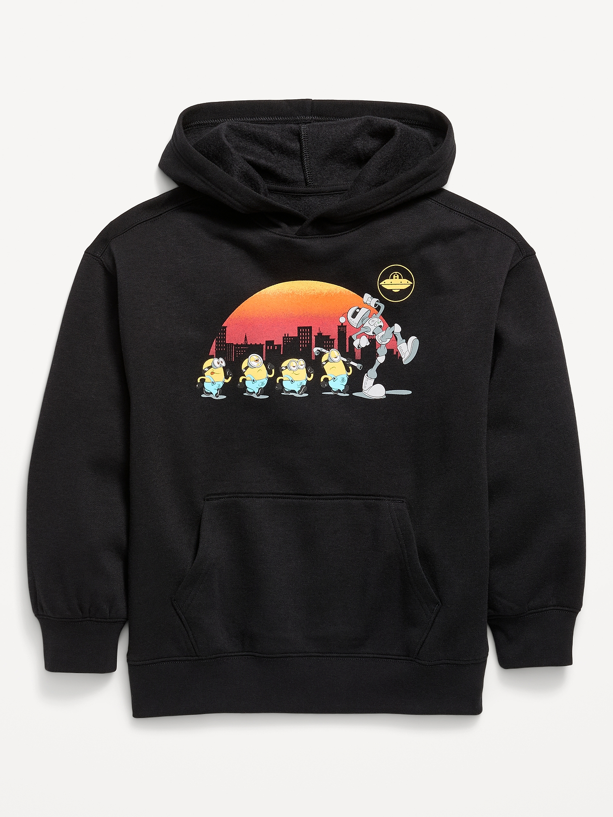 Minions™ Gender-Neutral Oversized Graphic Pullover Hoodie for Kids