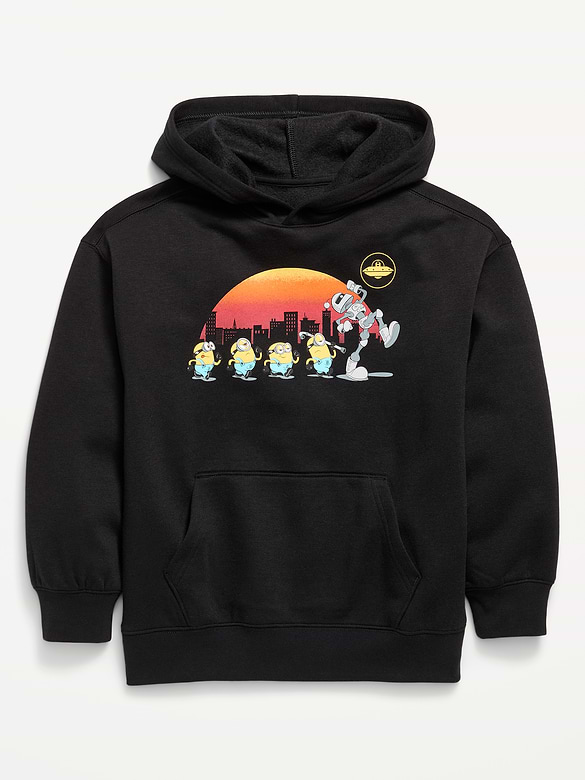 Minions™ Gender-Neutral Oversized Graphic Pullover Hoodie for Kids