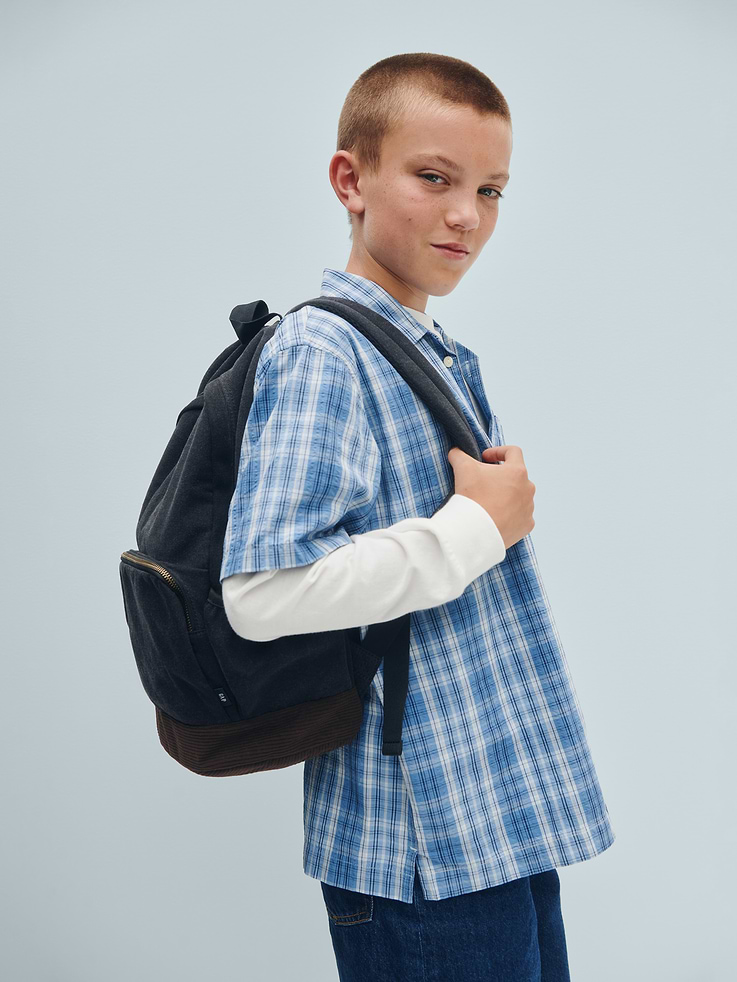 Image number 5 showing, Kids Denim & Corduroy Backpack