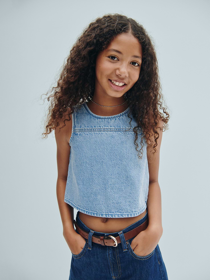 Image number 6 showing, Kids Denim Shell Tank Top