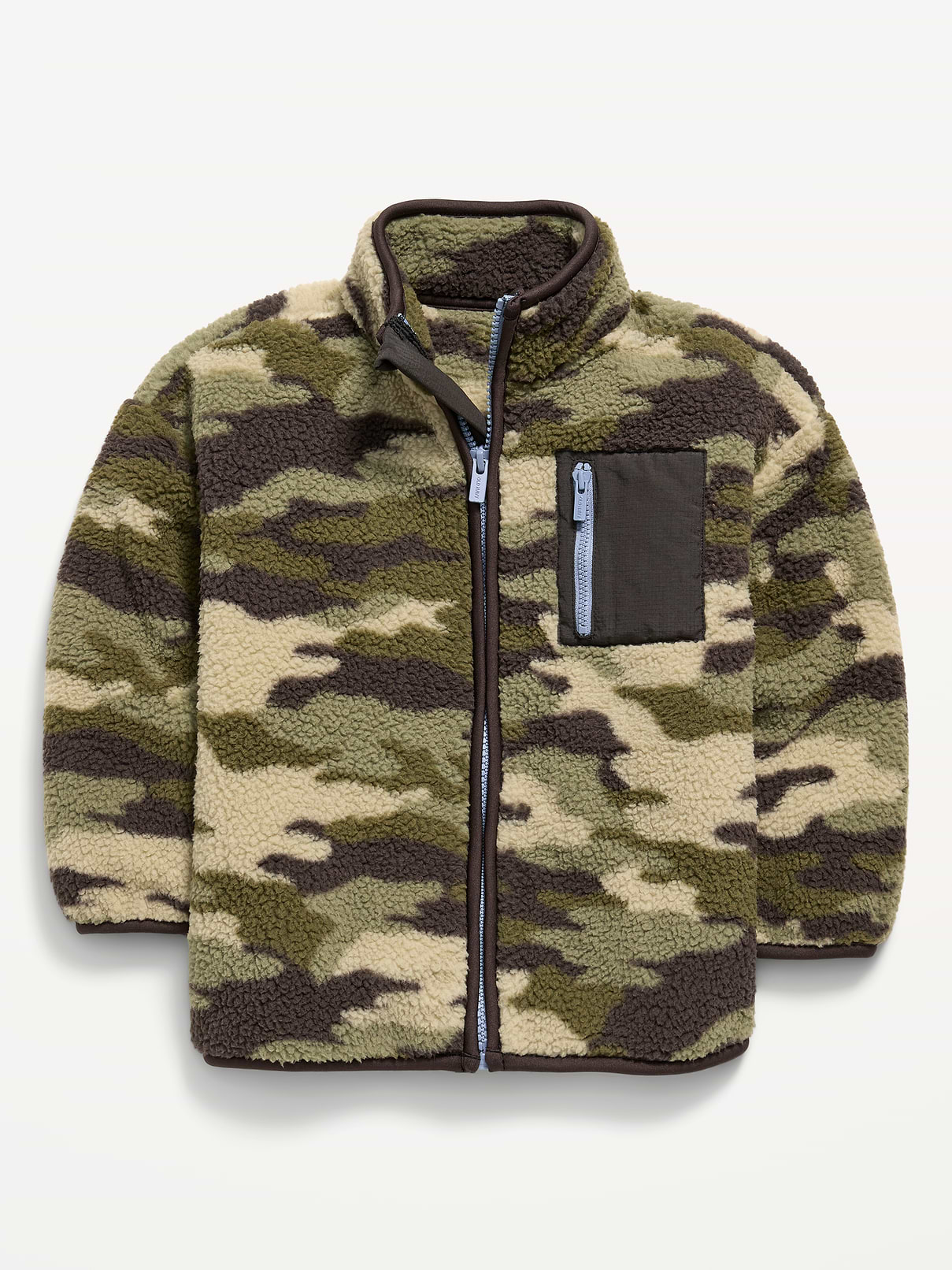 Image number 1 showing, Oversized Sherpa Jacket for Toddler Boys