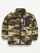 Image number 1 showing, Oversized Sherpa Jacket for Toddler Boys