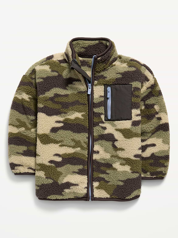 Oversized Sherpa Jacket for Toddler Boys