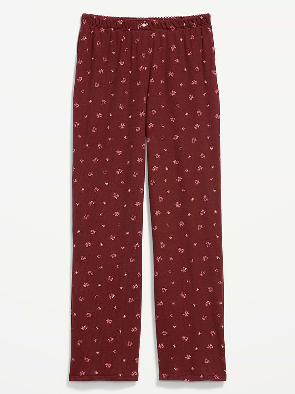 Waffle-Textured Pajama Pants