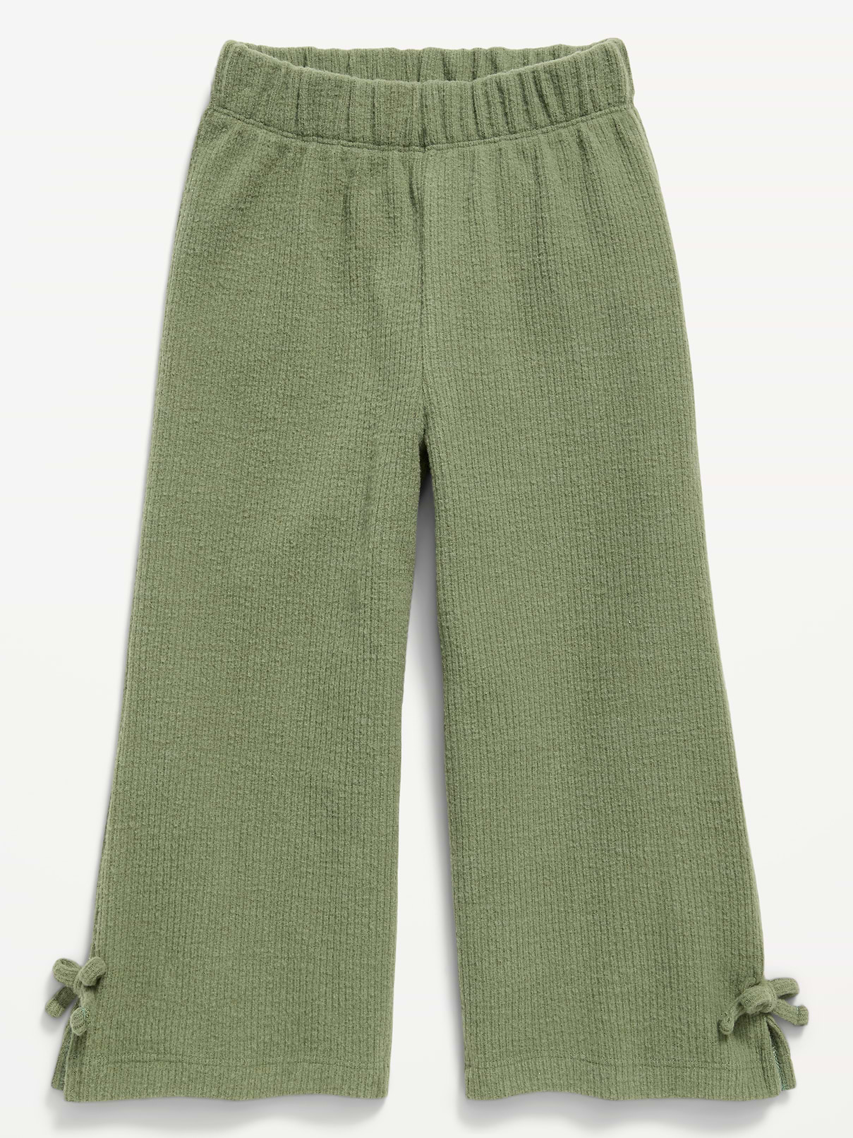 Image number 1 showing, Cozy Ribbed Wide-Leg Pants for Toddler Girls