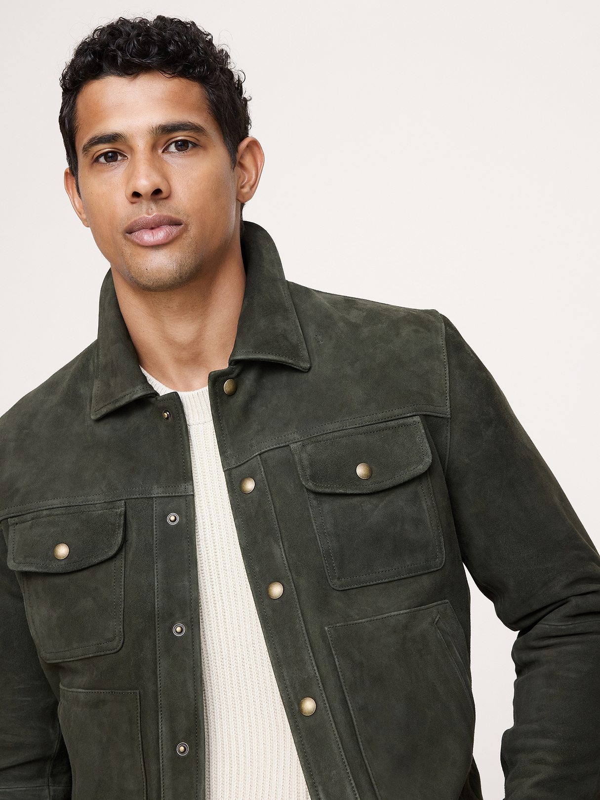 Suede Trucker Jacket | Banana Republic
