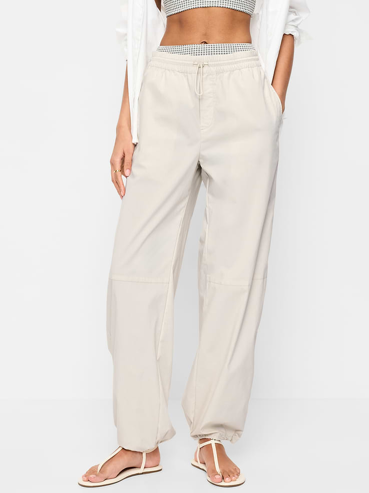 Image number 2 showing, Lightweight Pull-On Poplin Balloon Pants