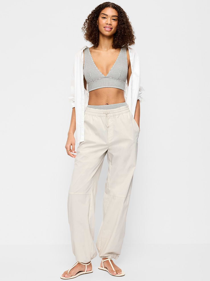 Image number 1 showing, Lightweight Pull-On Poplin Balloon Pants