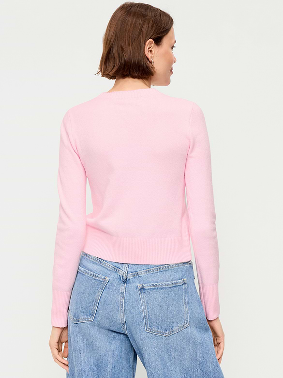 SoSoft Cropped Crew-Neck Cardigan
