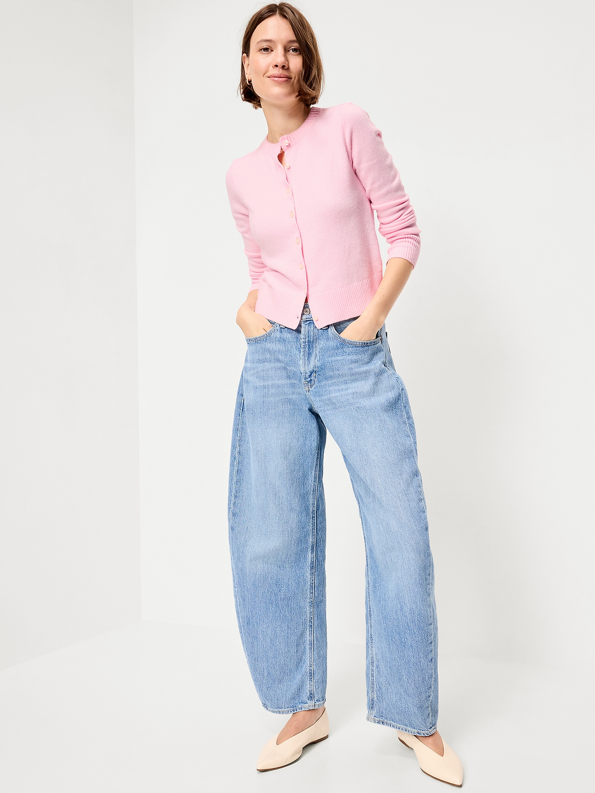 SoSoft Cropped Crew-Neck Cardigan | Old Navy