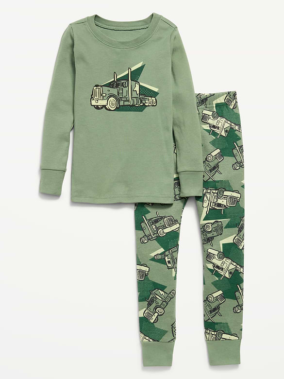 Unisex Snug-Fit Printed Pajama Set for Toddler & Baby