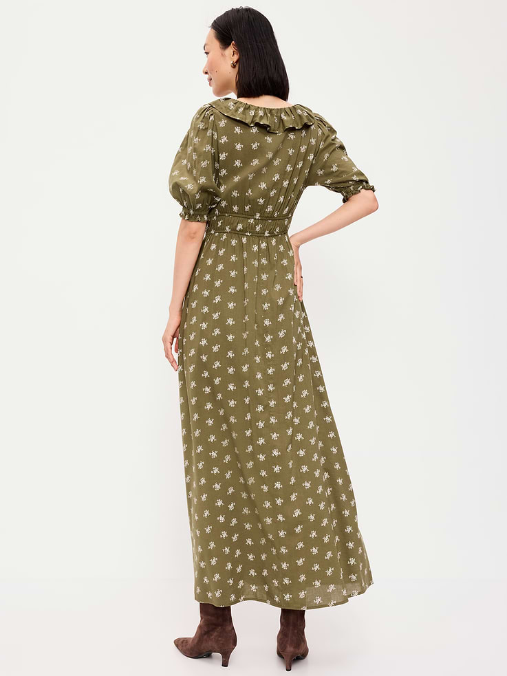 Image number 2 showing, Ruffle-Collar Boho Maxi Dress