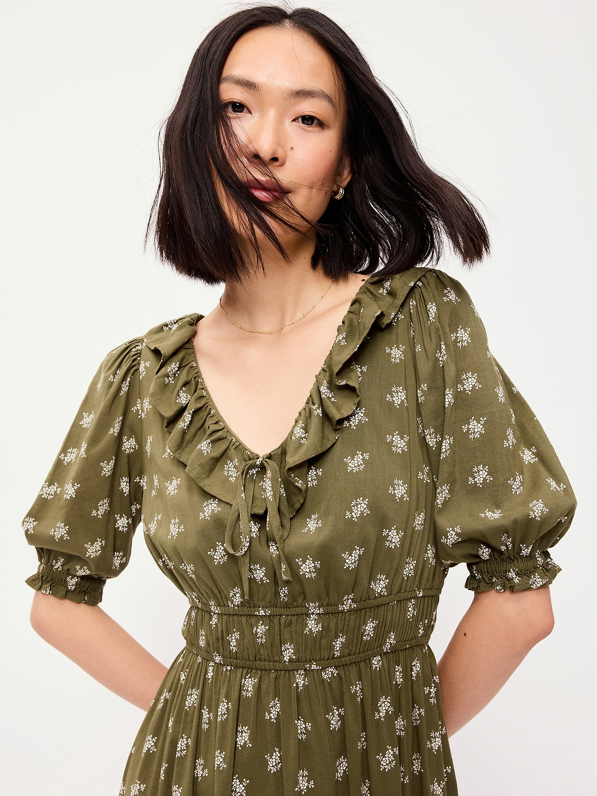 Ruffle-Collar Boho Maxi Dress | Old Navy