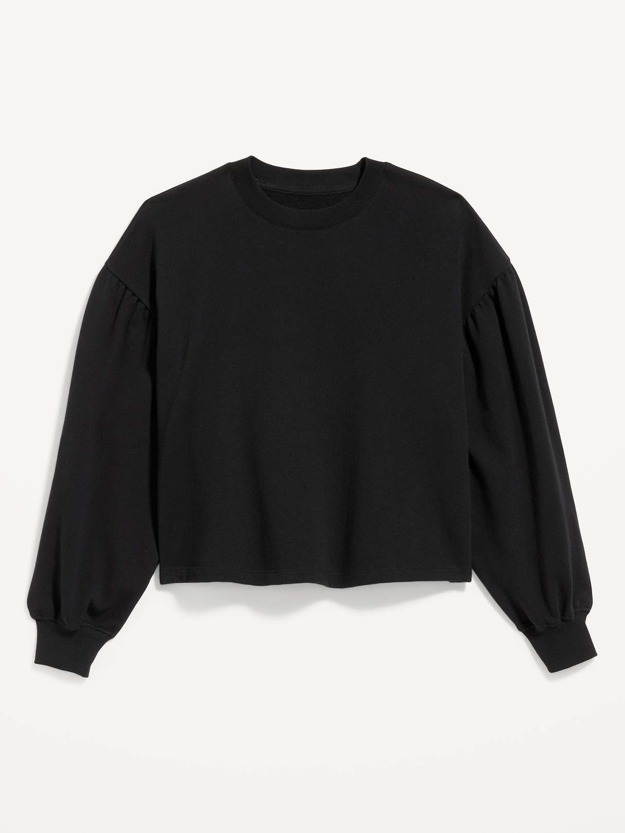 SoComfy Oversized Puff-Sleeve Cropped Sweatshirt | Old Navy