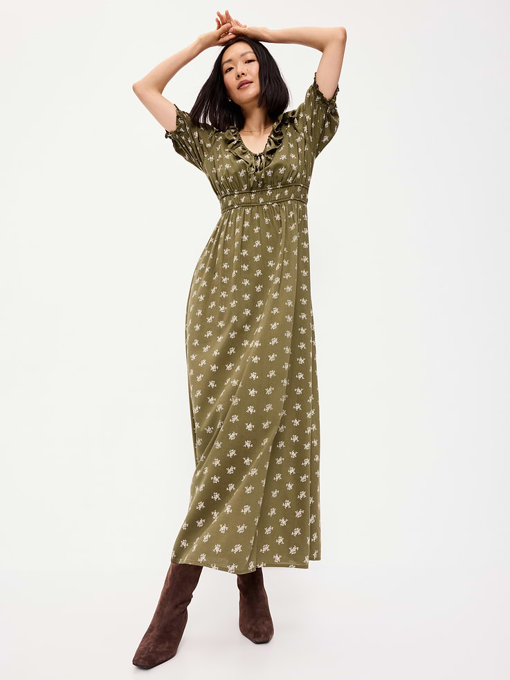 Image number 3 showing, Ruffle-Collar Boho Maxi Dress