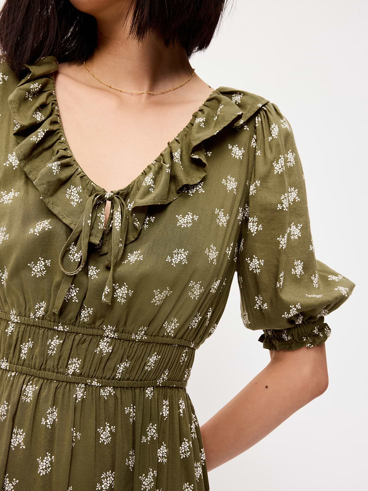 Image number 5 showing, Ruffle-Collar Boho Maxi Dress