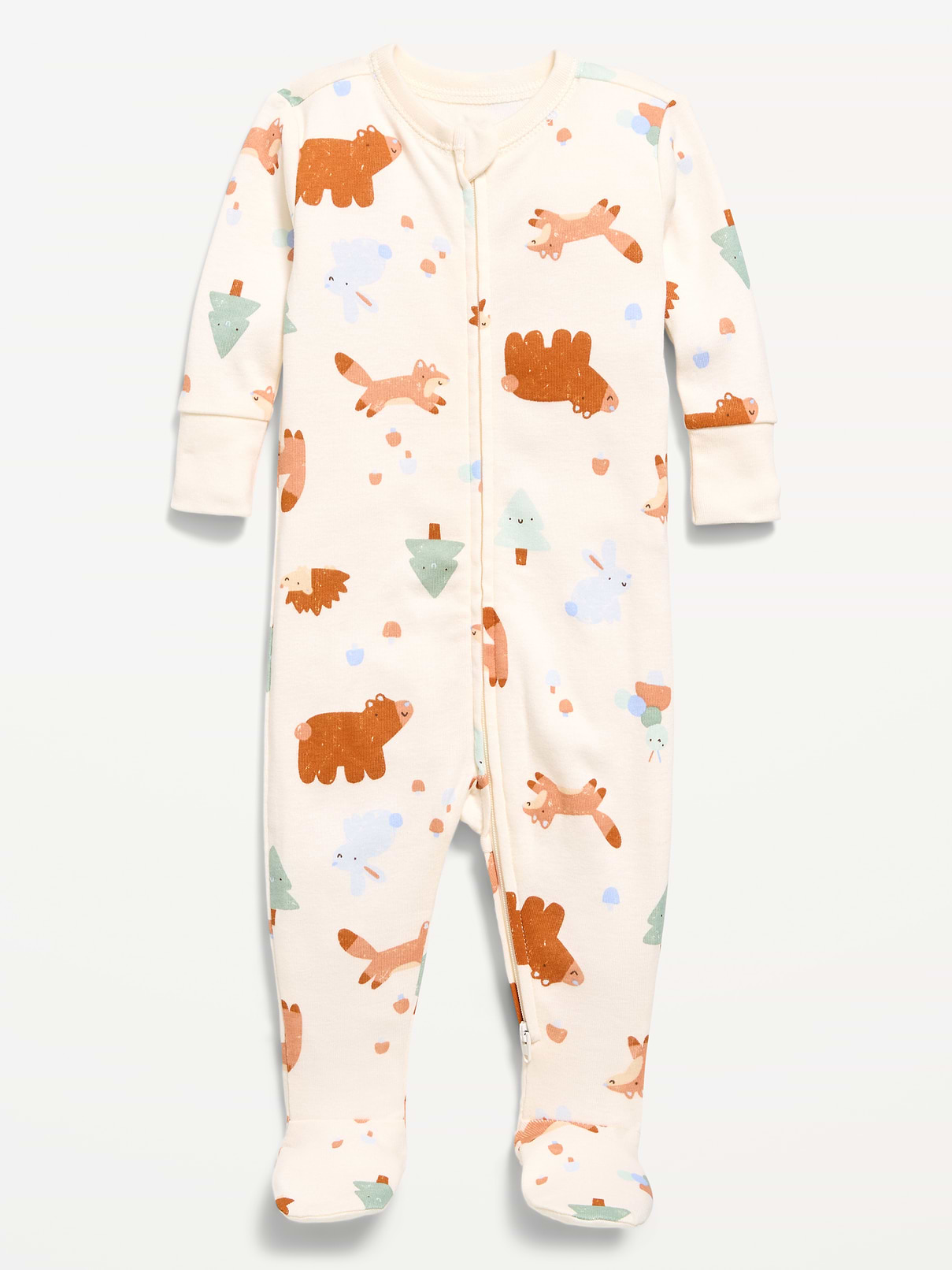 Image number 1 showing, 2-Way-Zip Sleep & Play Footed One-Piece for Baby