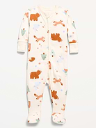 Image number 1 showing, 2-Way-Zip Sleep & Play Footed One-Piece for Baby