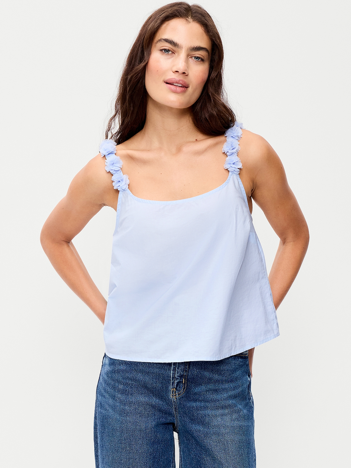 Rosette-Strap Tank Top | Old Navy