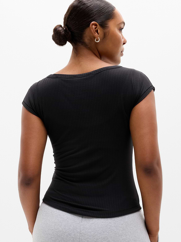 Perfect Rib Boatneck Tee