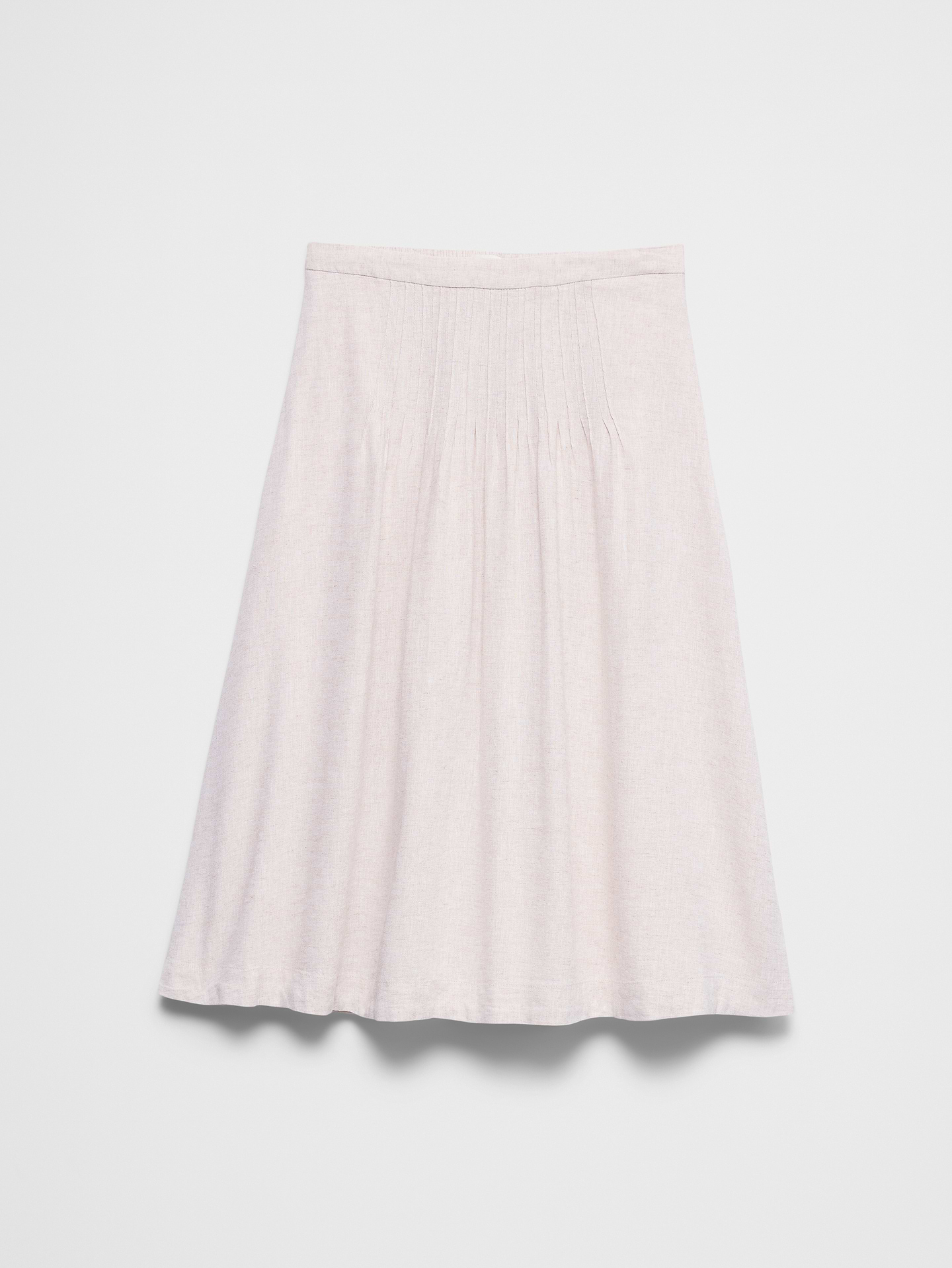 Image number 4 showing, Linen-Blend Pintuck Midi Skirt