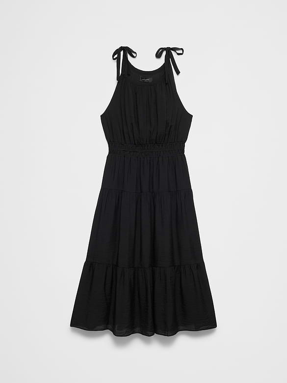 Tied-Shoulder Maxi Dress