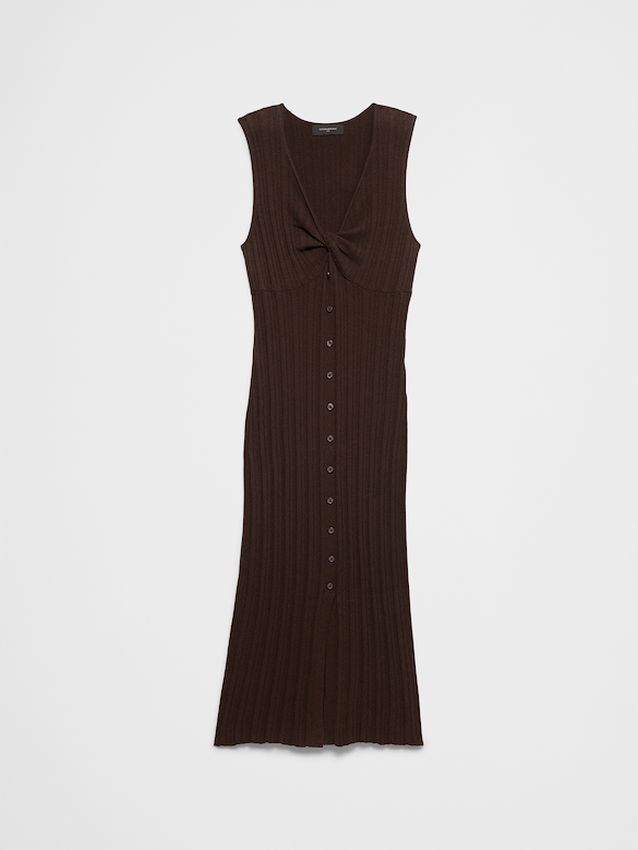 Button-Through Midi Dress