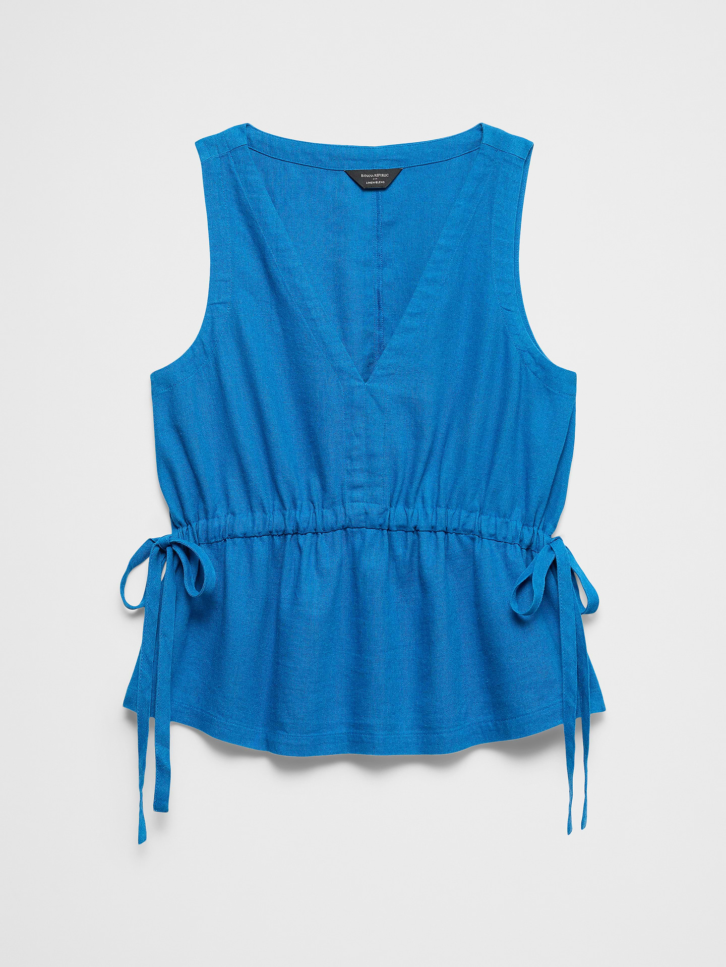 Image number 4 showing, Linen-Blend Side-Ties Top