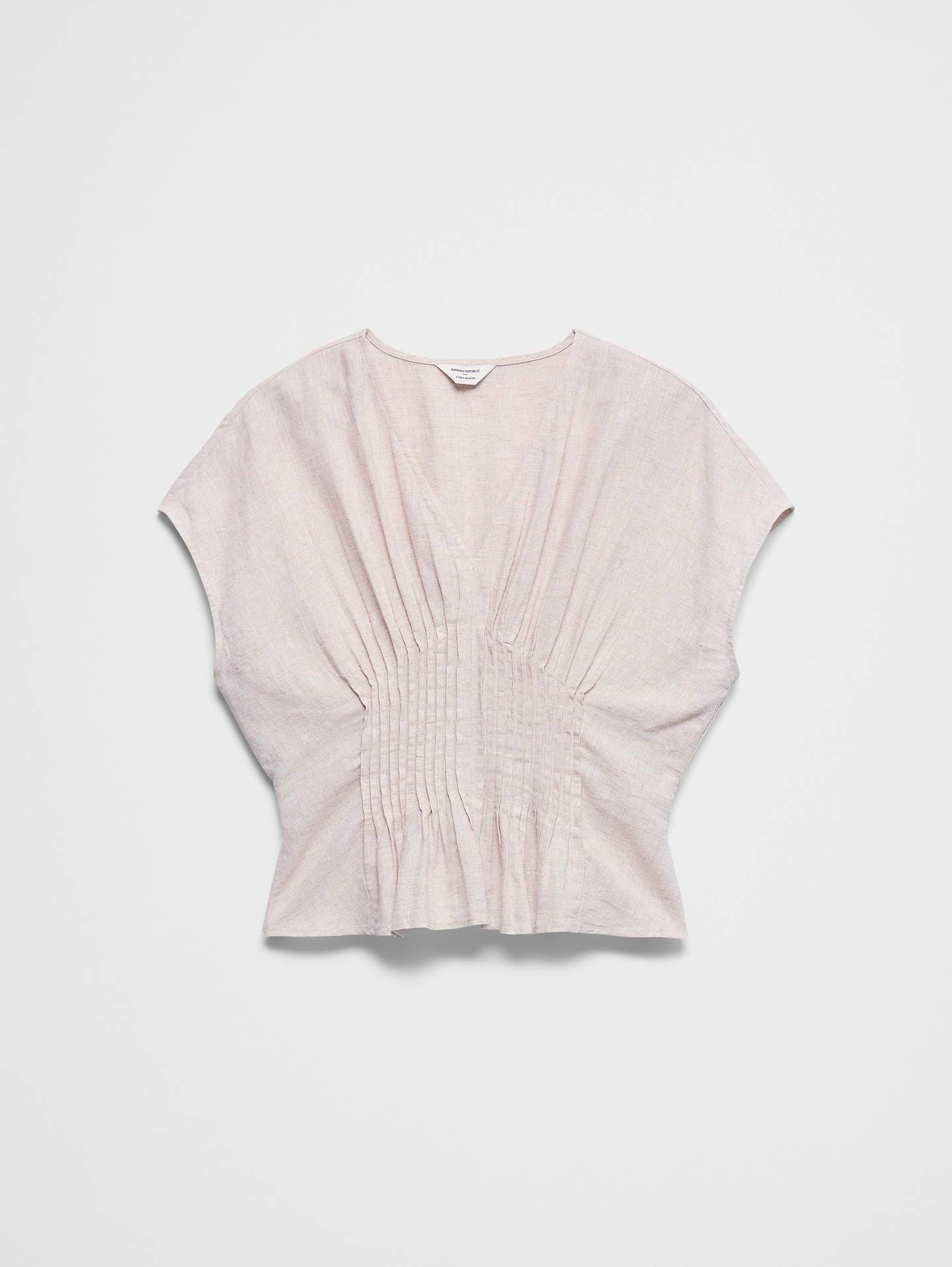 Image number 4 showing, Linen-Blend Pintuck-Waist Top