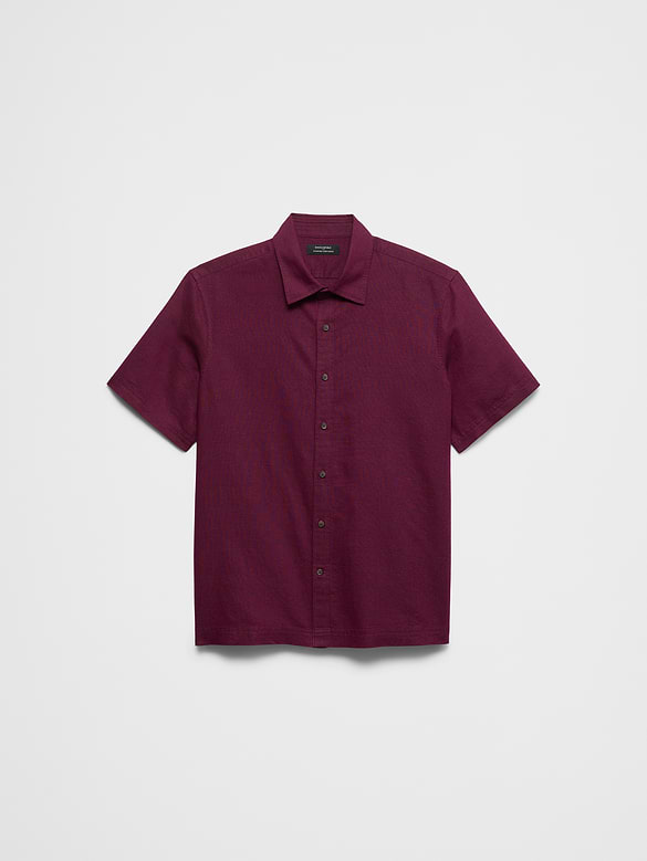 Standard-Fit Linen-Blend Shirt