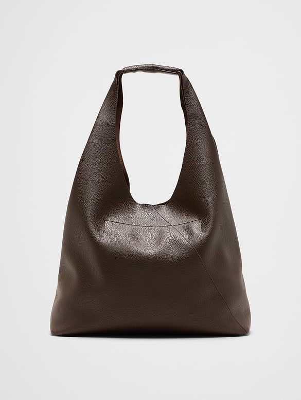 Vegan Leather Slouchy Tote
