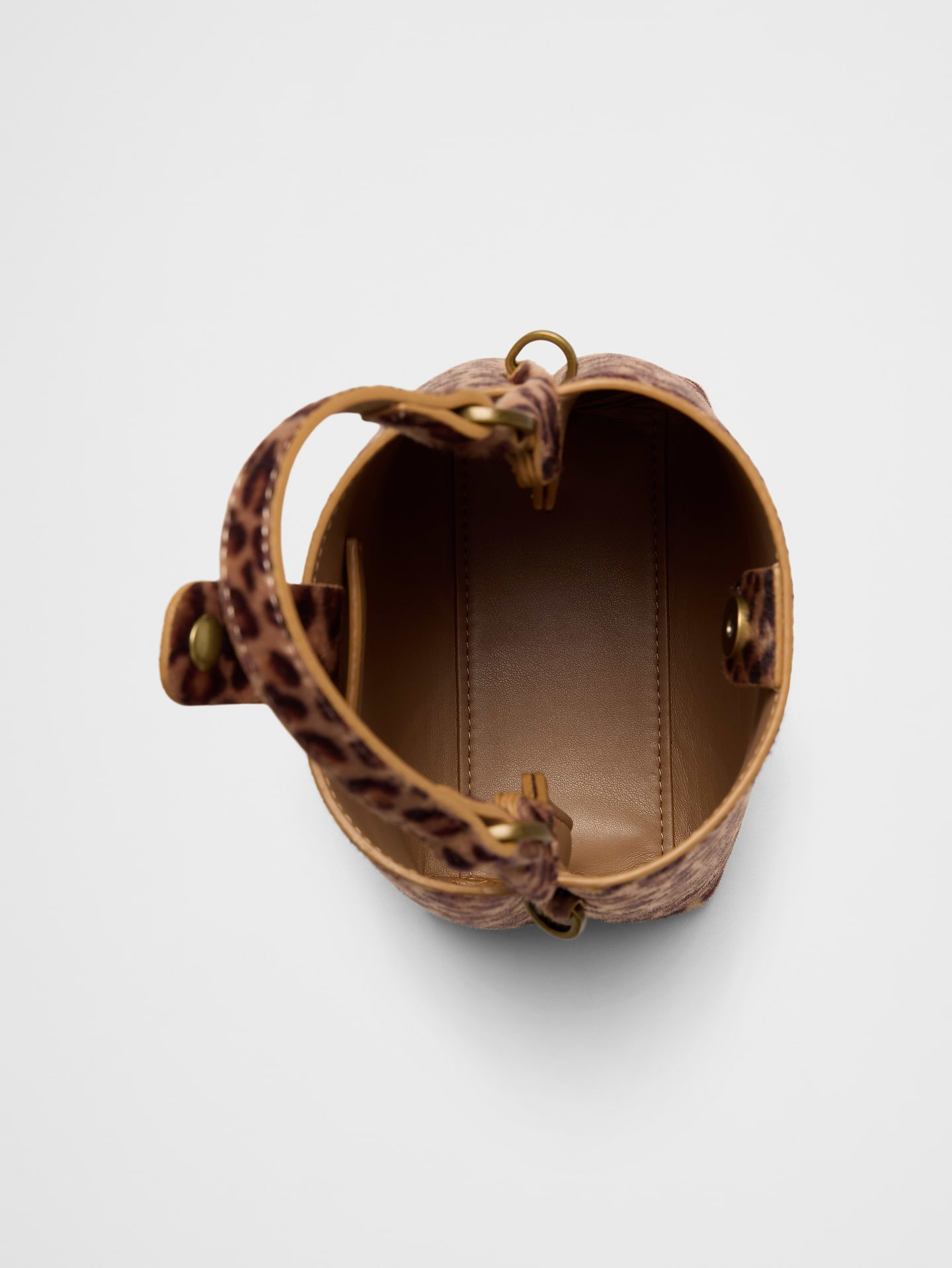 Image number 4 showing, Vegan Leather Micro Mini Bucket Crossbody Bag