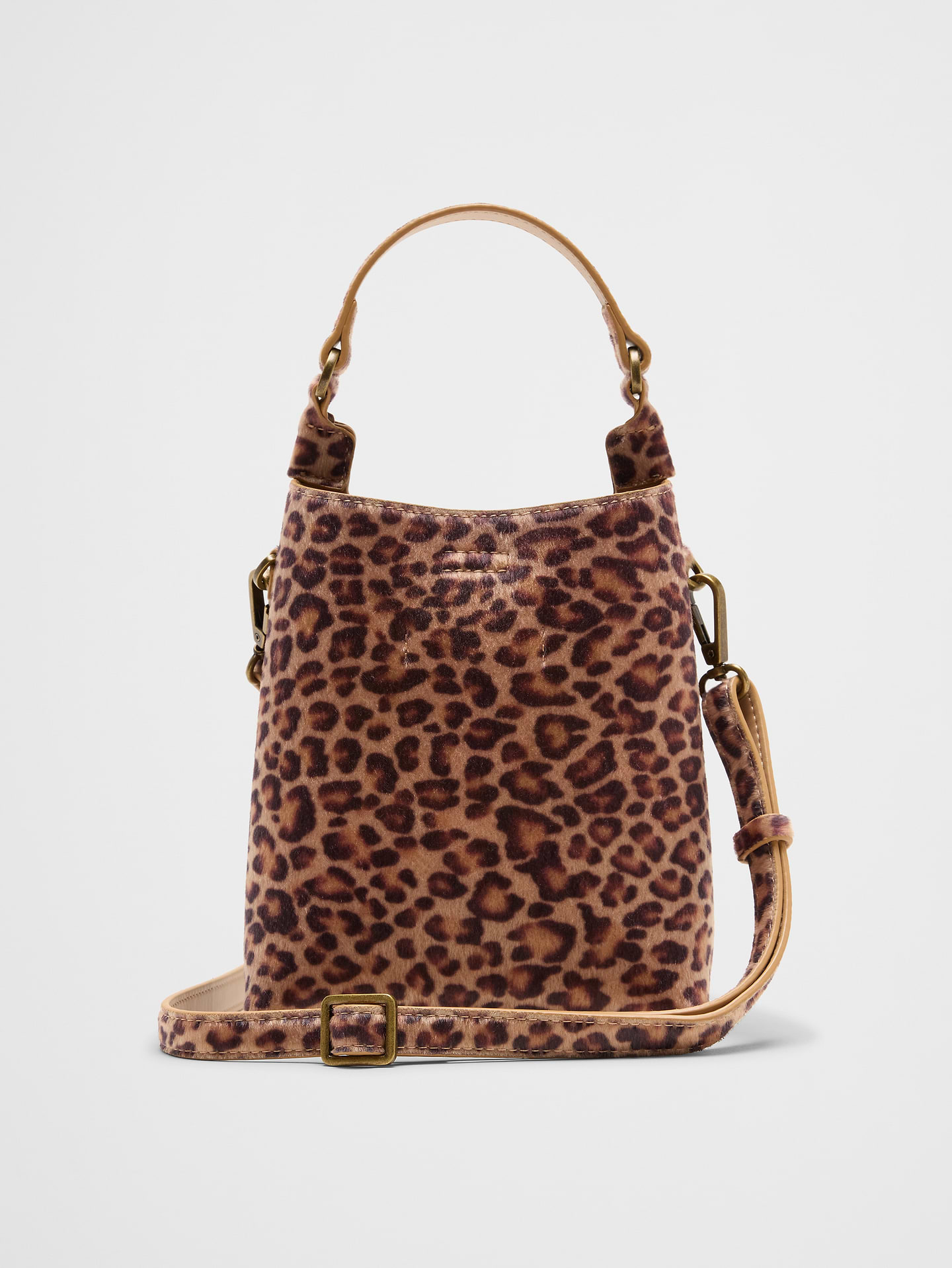 Image number 3 showing, Vegan Leather Micro Mini Bucket Crossbody Bag