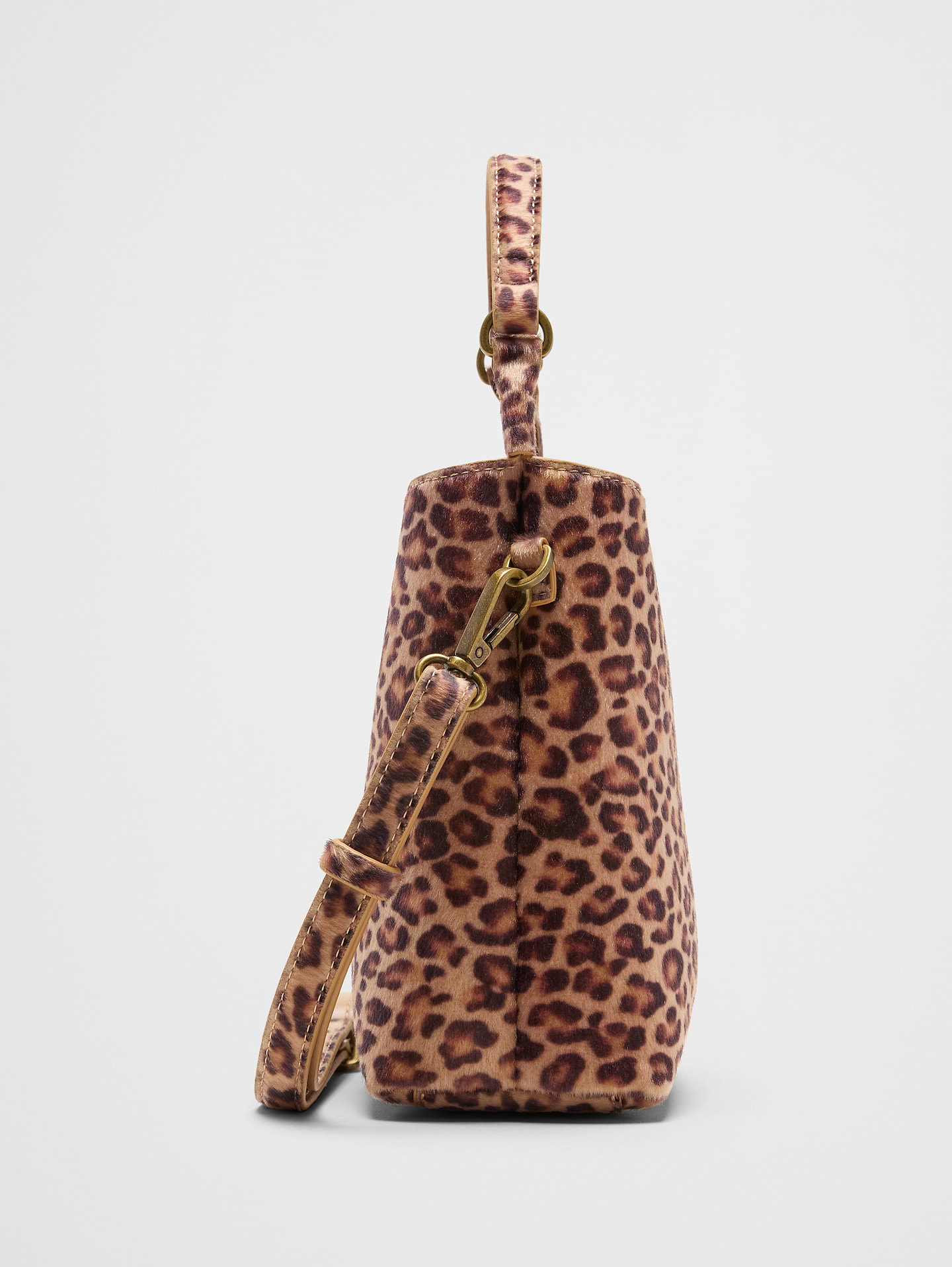 Image number 2 showing, Vegan Leather Micro Mini Bucket Crossbody Bag