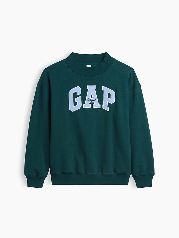 Oversized Gap Logo Mockneck Tunic Sweatshirt