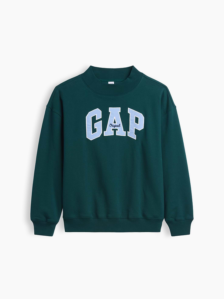 Image number 5 showing, Oversized Gap Logo Mockneck Tunic Sweatshirt