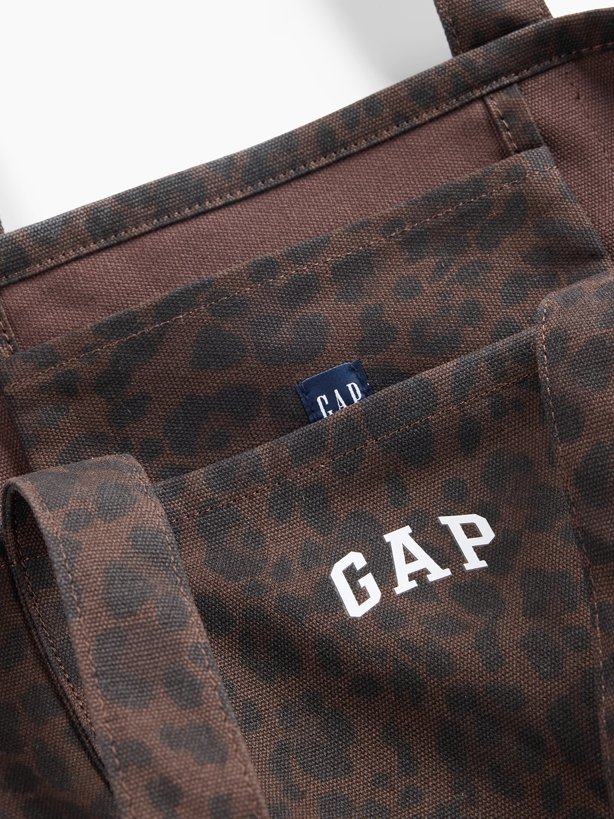 GAP　ミニGAPロゴ　トートバッグ　ブラウンレオパード⑧ Mini Gap Logo Tote Bag | Gap Factory