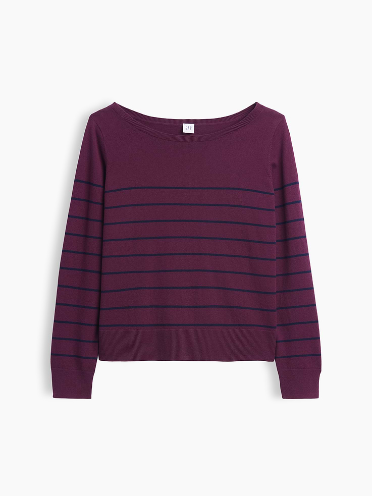 Image number 5 showing, Relaxed Jersey Boatneck Sweater