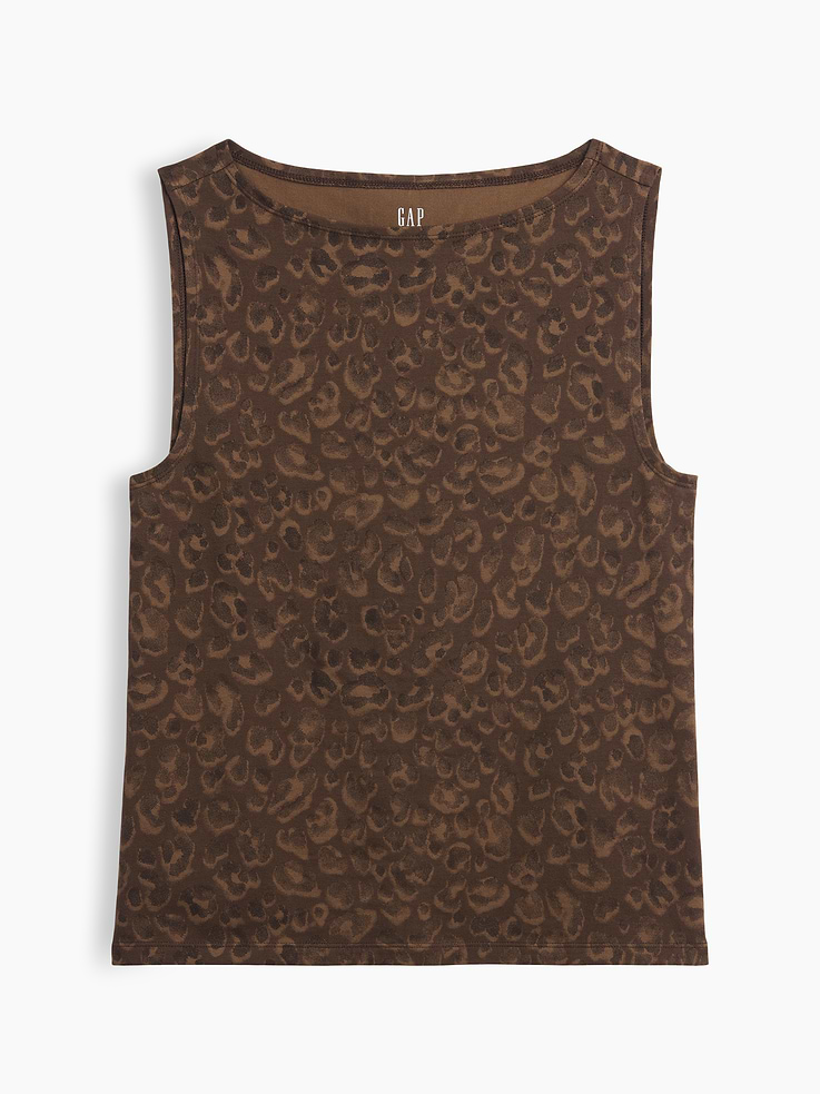 Image 5 of 5, Sleeveless Boatneck Tank Top