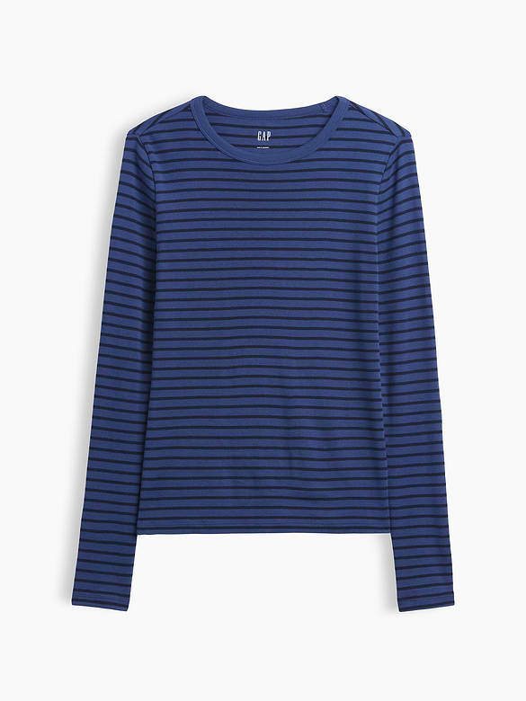 Modern Ribbed Crewneck T-Shirt