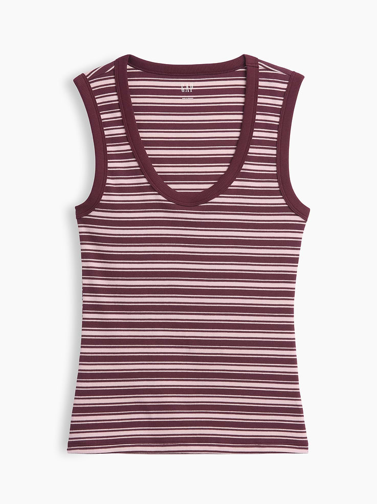 Image number 5 showing, Ribbed Scoopneck Tank Top