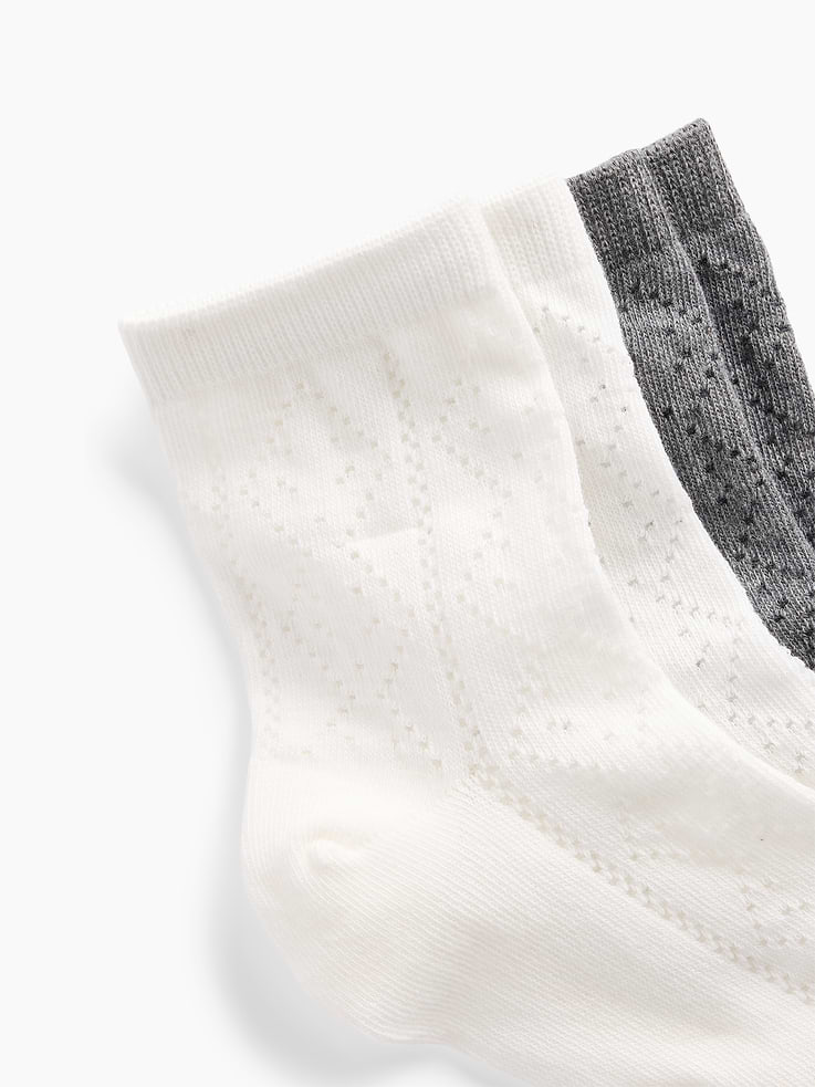 Image number 2 showing, Pointelle Quarter Crew Socks (2-Pack)