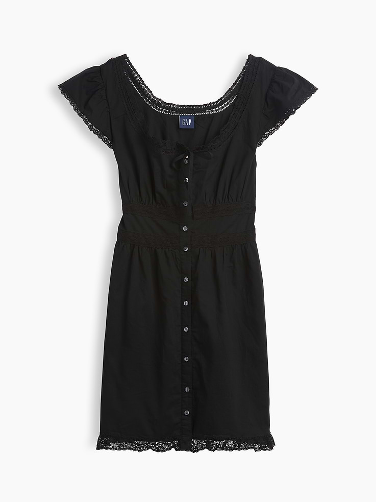 Image number 5 showing, Scoop Neck Lace-Trim Mini Dress