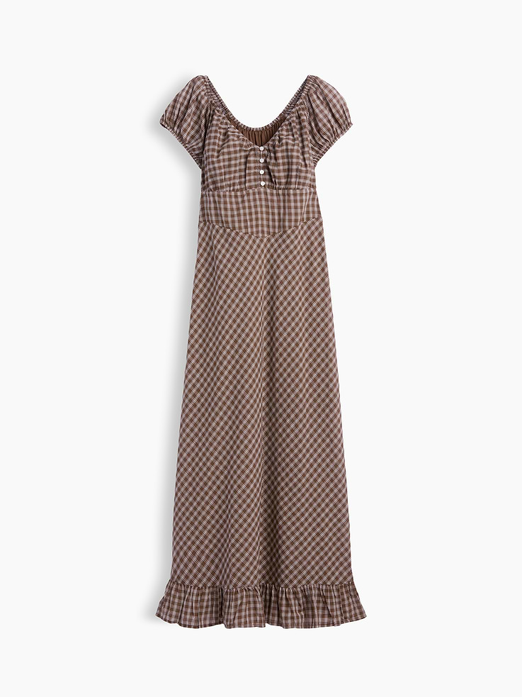 Image number 5 showing, V-Neck Ruffle Hem Maxi Dress
