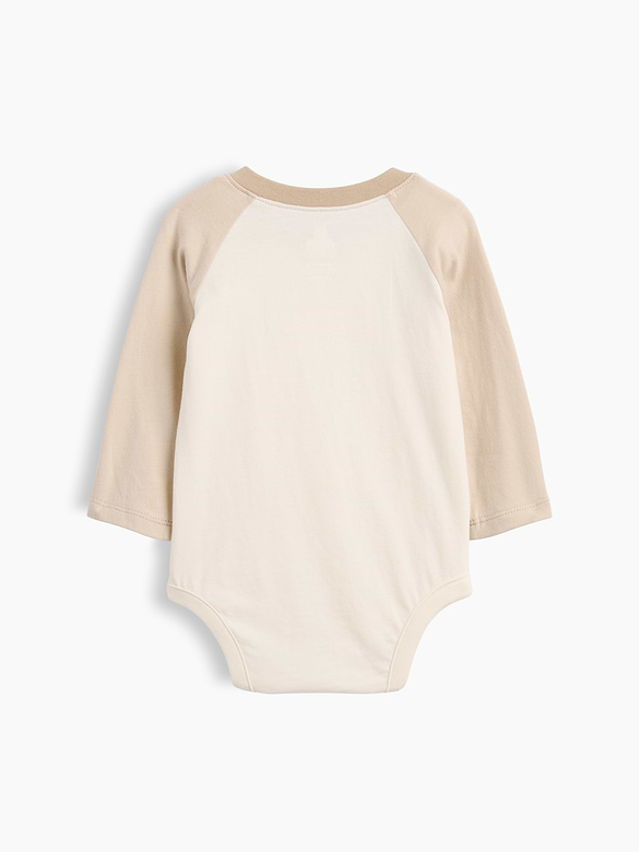 Baby Organic Cotton Colorblock Raglan Bodysuit
