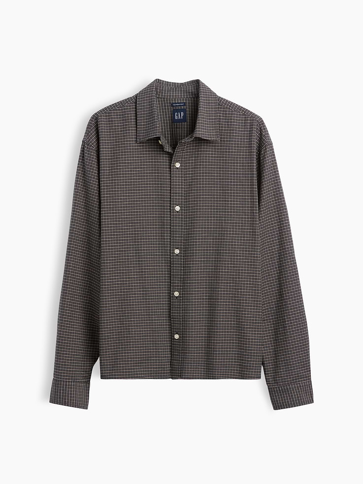 Image number 5 showing, Relaxed Crop Straight-Hem Oxford Shirt