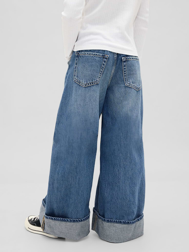 Image number 4 showing, Kids Low Rise Easy Cuffed Baggy Jeans