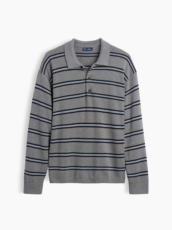 Relaxed Polo Sweater